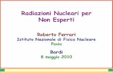 Radiazioni Nucleari per Non Esperti - pv.infn.itferrari/conferenze/Bardi080510.pdf · Energia Chimica Energia Nucleare Di maggiore (più facili da sfruttare efficacemente) e ... Decadimento