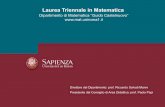 Laurea Triennale in Matematica - mat.uniroma1.it · Geometria2 (9) Mecc. Razionale(9) InformaticaGenerale(9) AnalisiReale(9) SistemiOperativi(3) IIIANNO FisicaGenerale1 (9) FisicaMatematica(9)
