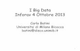 I Big Data Inforav 4 Ottobre 2013 - Benvenuto in Inforav · I Big Data Inforav 4 Ottobre 2013 ... Semi-Structured data Unstructured data Visualization NoSQL . ... amministrativi basici