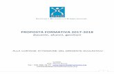 PROPOSTA FORMATIVA 2017-2018 - ISTITUTO …istagosti.gov.it/.../2017/06/proposta-formativa-2017-2018-SBS.pdf · CORSO D’AGGIORNAMENTO TEORICO-PRATICO ... CORSO DI TECNICHE DI MEMORIA