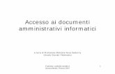 Accesso ai documenti amministrativi informatici - URNAurna.winstonsmith.org/.../ep2007_FuxaSadurny_accesso_documenti.pdf · documenti amministrativi anche con riferimento ai documenti