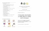 L’Industria del Malto e della Birra in Italia ed in Europa · Giornata di Studio su: ... presso le sale del Museo Regionale della Ceramica di Deruta, la Giornata di Studio “L’Industria