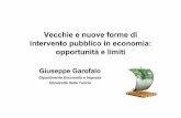 Vecchie e nuove forme di intervento pubblico in economia ...193.205.144.19/dipartimenti/distateq/garofalo/intervento pubblico.pdf · –variante familistica (Italia, Spagna) A partire