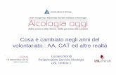 Cosa è cambiato negli anni del volontariato : AA, CAT ed ...alcologiaitaliana.com/img/2013roma_Bondi.pdf · ruolo fondamentale negli ultimi trenta anni dentro un panorama culturale