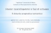 Sapienza Università di Roma Cattedra di Neuropsichiatria ... neurolinguistici e fasi di... · Criterio 1: un disturbo di sviluppo ad uno dei livelli fonologico, lessicale, sintattico,