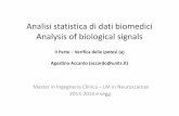 LEZIONI-IIparte-Analisi statistica di dati biomedici · Analisi statistica di dati biomedici Analysis of biologicalsignals Master in Ingegneria Clinica –LM in Neuroscienze 2013-2014