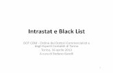 Intrastat e Black List - odcec.torino.it - Black List - Open... · Arcolo 41 del Dl n. 331/1993: 1. Costuiscono cessioni non imponibili: a) le cessioni a tolo oneroso di beni, trasporta