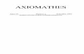 AXIOMATHES Anno IV Numero 2 Settembre 1993 quaderni del ... axiomathes 1993_2.pdf · SOMMARIO Editorial TABLE OF CONTENTS p. 165 ... Le parti e l'intero nella concezione di Aristotele: