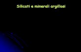 Silicati e minerali argillosi - unirc.it · Nei cristalli dei minerali ogni ione è circondato da ioni di carica opposta. Il numero degli anioni che possono disporsi intorno ad uno