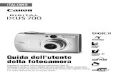 Guida dell'utente della fotocamera - Canon Italiadownload.canon.it/manuali_operatore/files/Digital_IXUS700ITA.pdf · Caricamento della batteria data/ora • La fotocamera è dotata