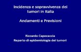 Incidenza e sopravvivenza dei tumori in Italia Andamenti e ... · Tassi standardizzati di mortalità: colon e retto, uomini. Tumori del colon e del retto: discussione • Trend di