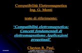 Compatibilità Elettromagnetica Ing. G. Monti testo di ...corsocem.unile.it/Monti_Compatibilita_Elettromagnetica.pdf · RADIAZIONI NON IONIZZANTI ... la terra stessa genera un campo