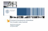 Presentazione di PowerPoint - Unioncamere Lombardia · Laboratorio di Catalisi e Processi Catalitici 14 Processo di produzione con catalisi alcalina R-COONa (sapone di Na) + HAc (Acido)