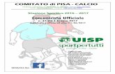 CU N°41 stagione sportiva 2016-2017 - uisp.it N°41 stagione sportiva 2016... · prescrizione di integratori specifici per lo sport - test di valutazione funzionale (Conconi, Bruce,