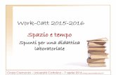 Work-Catt 2015-2016 Spazio e tempo 2015-2016 Spazio e tempo Spunti per una didattica laboratoriale Cinzia Cremonini – Università Cattolica – 7 aprile 2016-cinzia.cremonini@unicatt