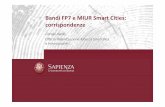Bandi FP7 e MIUR Smart Cities: corrispondenze - .Bandi FP7 e MIUR Smart Cities: corrispondenze.