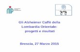Gli Alzheimer Caffè della Lombardia Orientale: progetti e ... · Terapia ricreazionale (ludoterapia, pet therapy) Arte terapia (musicoterapia, danza, arte) - Interventi aspecifici