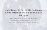 L’adaamento+del+diri%o+italiano+al+ diri%o+internazionale ...people.unica.it/danieleamoroso/files/2012/04/Venticinquesima... · conformemente+adiri%o+dell’Unione+europea. Il+rango+del+diri%o+dell’Unione+europea