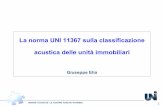 La norma UNI 11367 sulla classificazione acustica delle ... · Isolamento acustico normalizzato di facciata D 2m,nT,w dB b) Potere fonoisolante apparente di divisori fra ambienti