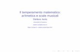 Il temperamento matematico: aritmetica e scale musicalimat.unicam.it/sites/mat.unicam.it/files/pls/Materiale_08_09/isola.pdf · sensazioni tonali come base ﬁsiologica della teoria