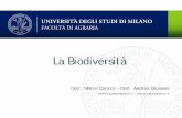 La Biodiversità - acutis.itE0_2013.pdf · Biodiversità selvatica che è quella al di ... La perdita di biodiversità fa diminuire la resilienza degli ecosistemi ... È la principale