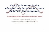 Manuale MPO Canopus - albinocarbognani.files.wordpress.com · Un qualsiasi corpo che si trovi ad una data temperatura emette onde elettromagnetiche. Questo vale per ... studio della