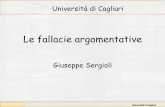 Università di Cagliari · Nel corso di uno scambio dialogico si commette la fallacia del manichino quando, invece di argomentare contro la tesi sostenuta dal nostro antagonista,