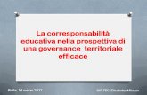 La corresponsabilità educativa nella prospettiva di una ... Milazzo.pdf · una governance territoriale efficace Biella, ... nell'organizzazione e nel curricolo delle Istituzioni