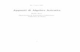Appunti di Algebra Astratta - Home@Ladispe · nome di algebra astratta. 3il cui nome distorto diede origine alla parola algoritmo. 6. 3. L’algebra che indica, piuµ tecnicamente,