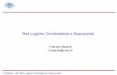 Reti Logiche: Combinatorie e Sequenziali - Home ...tonelli/baiardi/didattica/retilogiche.pdf · 3 F.Baiardi -- AE: Reti Logiche Combinatorie e Sequenziali Matematica Finita • Una