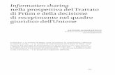 Information sharing nella prospettiva del Trattato di Prüm ... · Il trattato di Prüm come strumento di cooperazione rafforzata in ... sottoscritto a Roma il 12 gennaio 2005, e