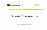 Bosnia Erzegovina - ccio. Bosnia-Erzegovina.pdf · PDF fileProdotti in metallo, esclusi macchinari e attrezzature 33,1 30,7 - 7,3 5. Prodotti dell’agricoltura, pesca e silvicoltura