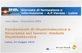 Giornata di formazione e informazione A.F.Varese - Luino · posti di lavoro interni (uni en 12464/1: ... norma italiana per la progettazione dell’illuminazione nei posti di lavoro