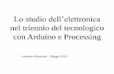 Lo studio dell’elettronica - cidi.it · con Arduino e Processing Leonardo Barsantini - Maggio 2014 . Trovo una crescente difficoltà ad insegnare elettronica, ... Scelgono la nostra