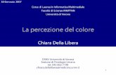 Chiara Della Libera - di.univr.it · • In questo sistema, detto spazio cromatico, ogni asse corrisponde alla quantità di ... Il Sistema Naturale dei Colori (NCS) •Il Natural