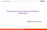 Organizzazione del Servizio Sanitario Nazionale Mario ... Organizzazione del Servizio Sanitario