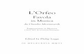 L'Orfeo, Favola in Musica - cpdl.org · PDF fileTitle: L'Orfeo, Favola in Musica Author: Claudio Monteverdi, edited by Philip Legge Keywords: Monteverdi, opera, Orfeo, full score Created