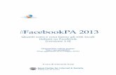 #FacebookPA 2013 · Questo rapporto esamina i numeri ed i modi d'uso di Facebook da parte degli enti locali [comuni, province, ... si contano in oltre 150 le PA locali che