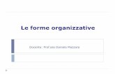 Docente: Prof.ssa Daniela Mazzara - my.liuc.itmy.liuc.it/MatSup/2018/A86048/lezione 2-le forme.pdf · molteplici forme organizzative ... • Professionale • Innovativa . 14 Forme