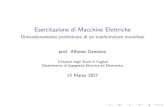 Esercitazione di Macchine Elettriche - people.unica.itpeople.unica.it/alfonsodamiano/files/2017/04/Esercitazione-2-MEb.pdf · Esercitazione di Macchine Elettriche Dimensionamento