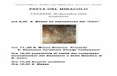 festa miracolo 16santamariadeimiracoliesancelso.it/wp-content/uploads/... · 2016-12-23 · SANTUARIO S. MARIA DEI MIRACOLI presso S. CELSO FESTA DEL MIRACOLO VENERDI’ 30 dicembre