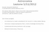 Astronomia Lezione 29/10/2012 - oberon.roma1.infn.itoberon.roma1.infn.it/alessandro/astro2012/Astronomia012_11.pdf · quali hanno portato ai moderni schemi di classificazione degli
