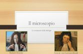 microscopio - artigianelli.org · Il microscopio Lo strumento della biologia Robert Hooke Antoni van Leeuwenhoek. Vite macro- e micrometrica Appoggiamo il campione sul vetrino portaoggetto