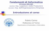 II Corso (HA-ZZ) - elite.polito.itelite.polito.it/files/courses/06AZN/lucidi/00-Intro-2009_10.pdf · Fondamenti di Informatica II Corso (HA-ZZ) 06AZNDI Ing. Logistica e della Produzione