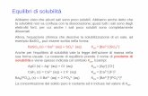 Equilibri di solubilità - dsch.units.itfornasiero/varie/Lezioni-2008-parte X.pdf · sale poco solubile in una soluzione contenente già una certa concentrazione di uno o entrambi