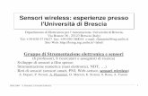 Sensori wireless: esperienze presso l'Università di …lascuolachevorrei.weebly.com/uploads/4/4/2/4/44246667/...Bus di campo: Tc~10ms No duty-cycle Ricarica batterie (possibile impiego