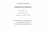 GENETICA MEDICA - liceocotta.com · Genetica di popolazioni. Sindrome di Prader – Willi (PWS) Angelman syndrome. Fluorescent In Situ Hybridization. PWS. Popolazioni mendeliane e
