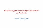 Fisica ed Applicazioni degli Acceleratori di Particellevaldata/dott.2014/corso acc/dottorato... · (relativisticamente) (slide 15): ... per impulso della macchina, ... Le particelle