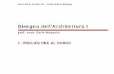 Disegno dell’Architettura I - CORE · Geometria del Disegno Architettonico A Invenzione – Progettazione (Lo schizzo) Disegno personalizzato del progettista che non deve essere