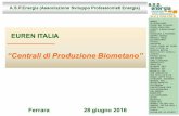 EUREN ITALIA - Associazione Sviluppo Professionisti Energia AlbertoBattiloroEuren_ 28-06-2016.pdf · Impianti e project financing SERVIZIO ENERGIA UNI 11532 ESCO •Impianti HVAC